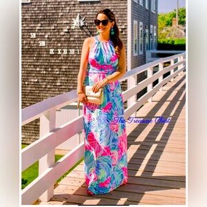 Lilly Pulitzer NWT Martina Maxi Dress Beach Please Size XS